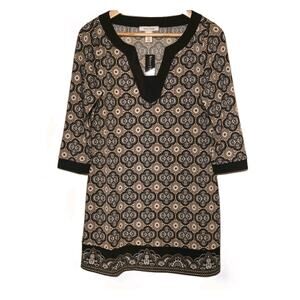 WHITE HOUSE BLACK MARKET Women’s 3/4 Sleeve Tunic VNK DESTINY TUNIC MEDIUM NWT